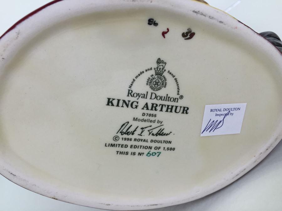 Royal Doulton Large 'King Arthur' D7055 Character Pitcher 1996 Limited Edition 607 Of 1,500 [Photo 3]