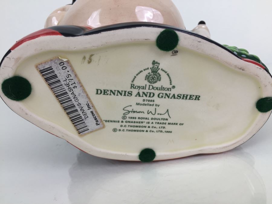 Royal Doulton Large 'Dennis and Gnasher' D7005 Character Pitcher 1995 [Photo 11]