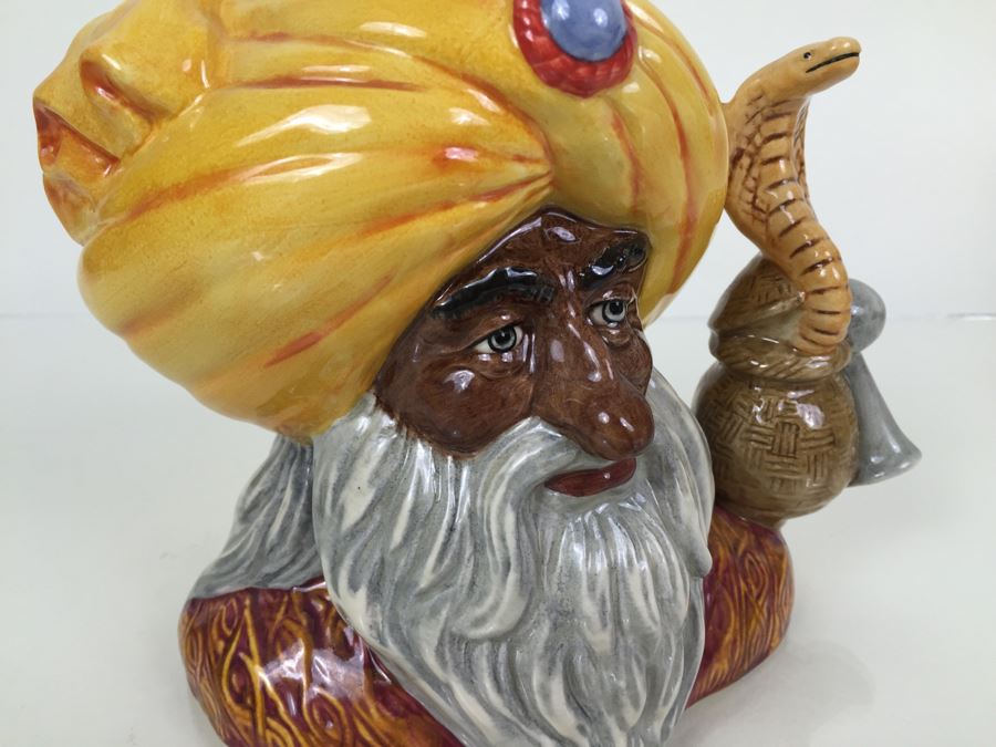 Royal Doulton Large 'The Snake Charmer' D6912 Character Pitcher 1991 Limited Edition 86 Of 2,500 Signed By Michael Doulton [Photo 10]