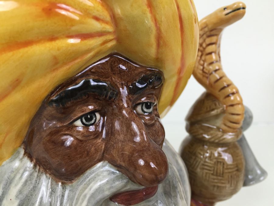 Royal Doulton Large 'The Snake Charmer' D6912 Character Pitcher 1991 Limited Edition 86 Of 2,500 Signed By Michael Doulton [Photo 11]