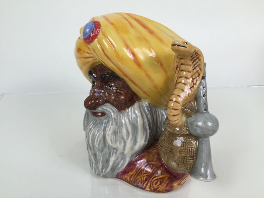 Royal Doulton Large 'The Snake Charmer' D6912 Character Pitcher 1991 Limited Edition 86 Of 2,500 Signed By Michael Doulton [Photo 5]