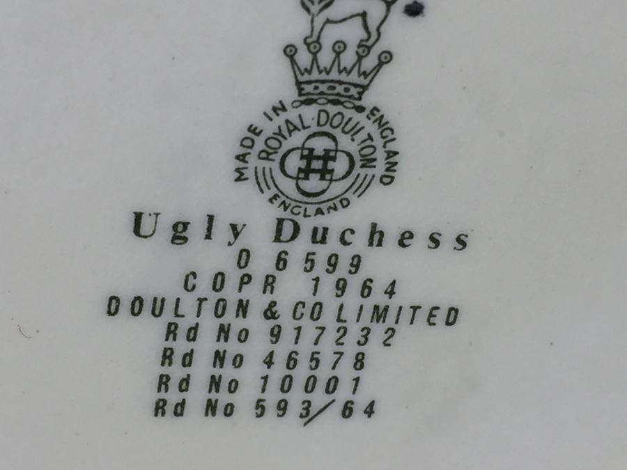 Royal Doulton Large 'Ugly Duchess' D6599 Character Jug 1964 [Photo 14]