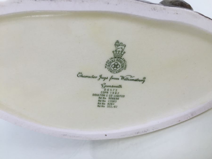 Royal Doulton Large 'Gunsmith' D6571 Character Pitcher 1962 [Photo 3]