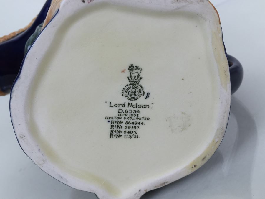 Royal Doulton Large 'Lord Nelson' D6336 Character Pitcher 1951 [Photo 13]