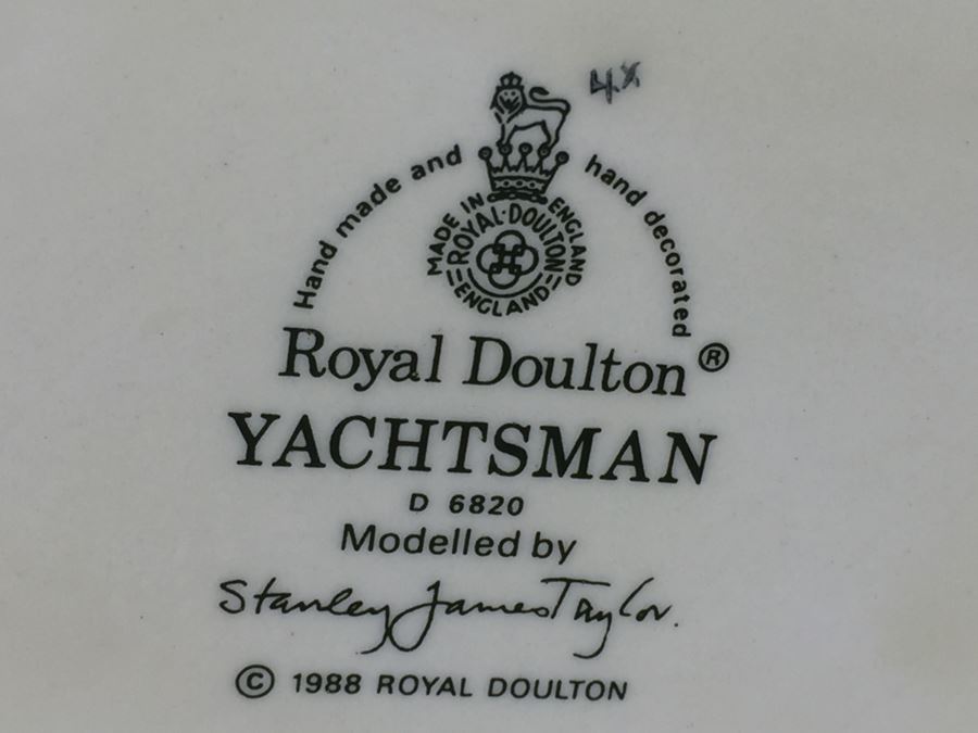 Royal Doulton Large 'Yachtsman' D6820 Character Pitcher 1988 [Photo 12]
