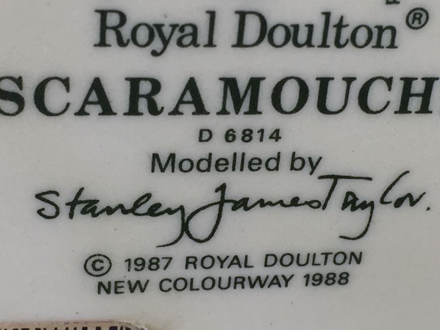 Royal Doulton Large 'Scaramouche' D6814 Character Pitcher 1988 [Photo 13]