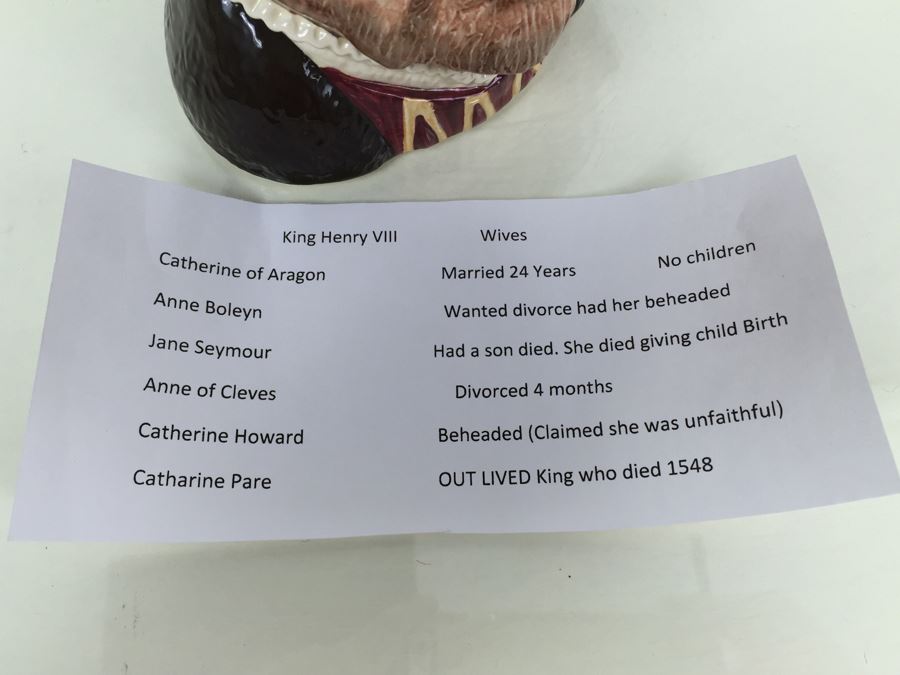 Royal Doulton Large 'Henry VIII' D6642 Character Pitcher 1975 [Photo 10]