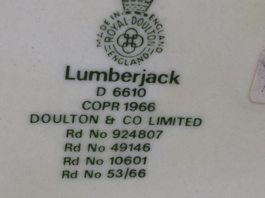 Royal Doulton Large 'Lumberjack' D6610 Character Jug 1966 [Photo 11]