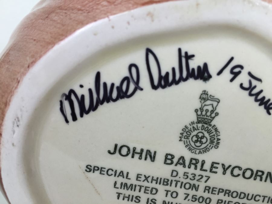 Royal Doulton Large 'John Barleycorn' D5327 Character Pitcher Limited Edition 4,140 Of 7,500 Signed By Michael Doulton [Photo 11]