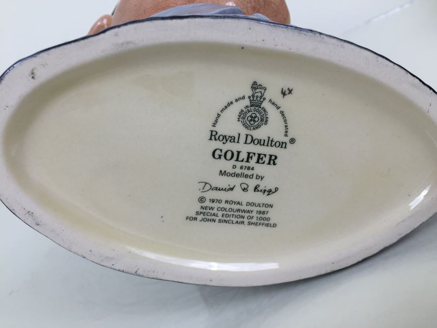 Royal Doulton Large 'Golfer' D6784 Character Jug 1987 Special Edition Of 1,000 [Photo 3]