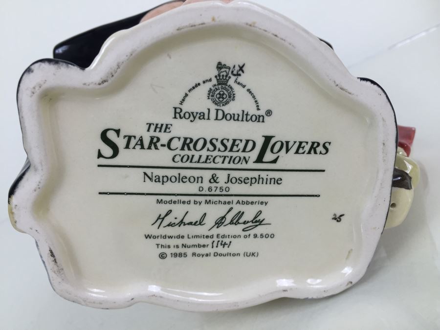 Royal Doulton Large The Star-Crossed Lovers Collection 'Napoleon & Josephine' D6750 Character Jug 1985 Limited Edition 1,141 Of 9,500 [Photo 3]