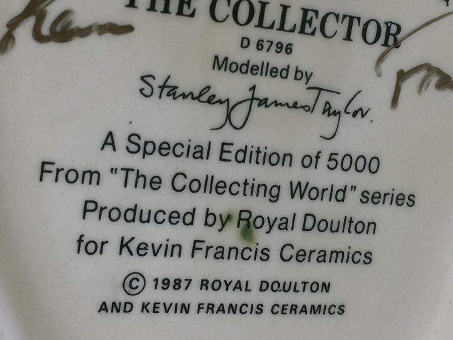 Royal Doulton Large 'The Collector' D6796 Character Jug 1987 Special Edition Of 5,000 Signed [Photo 15]
