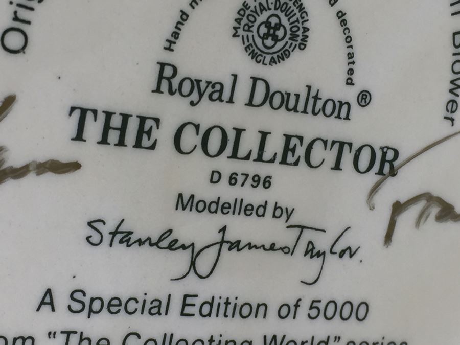 Royal Doulton Large 'The Collector' D6796 Character Jug 1987 Special Edition Of 5,000 Signed [Photo 14]