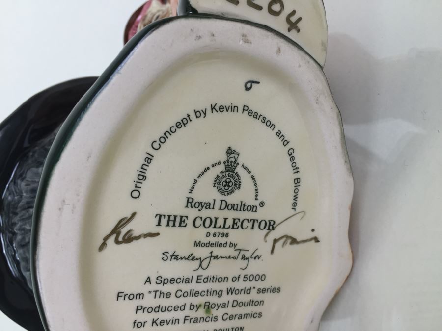 Royal Doulton Large 'The Collector' D6796 Character Jug 1987 Special Edition Of 5,000 Signed [Photo 12]