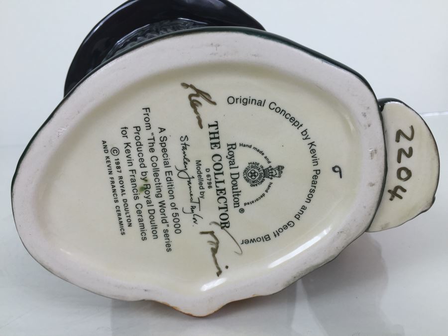 Royal Doulton Large 'The Collector' D6796 Character Jug 1987 Special Edition Of 5,000 Signed [Photo 3]