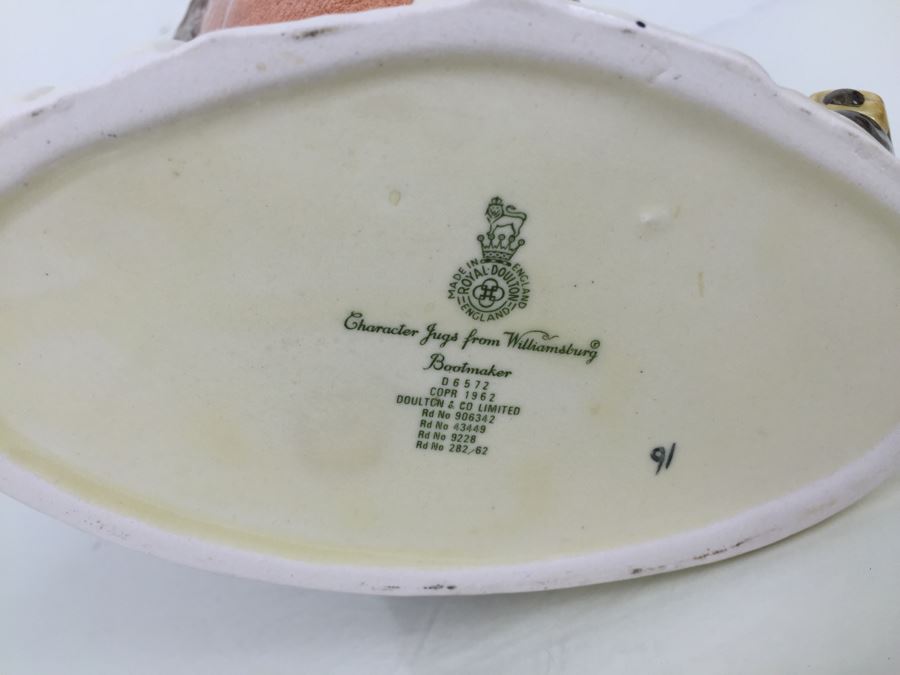 Royal Doulton Large 'Bootmaker' D6572 Character Jug 1962 [Photo 3]