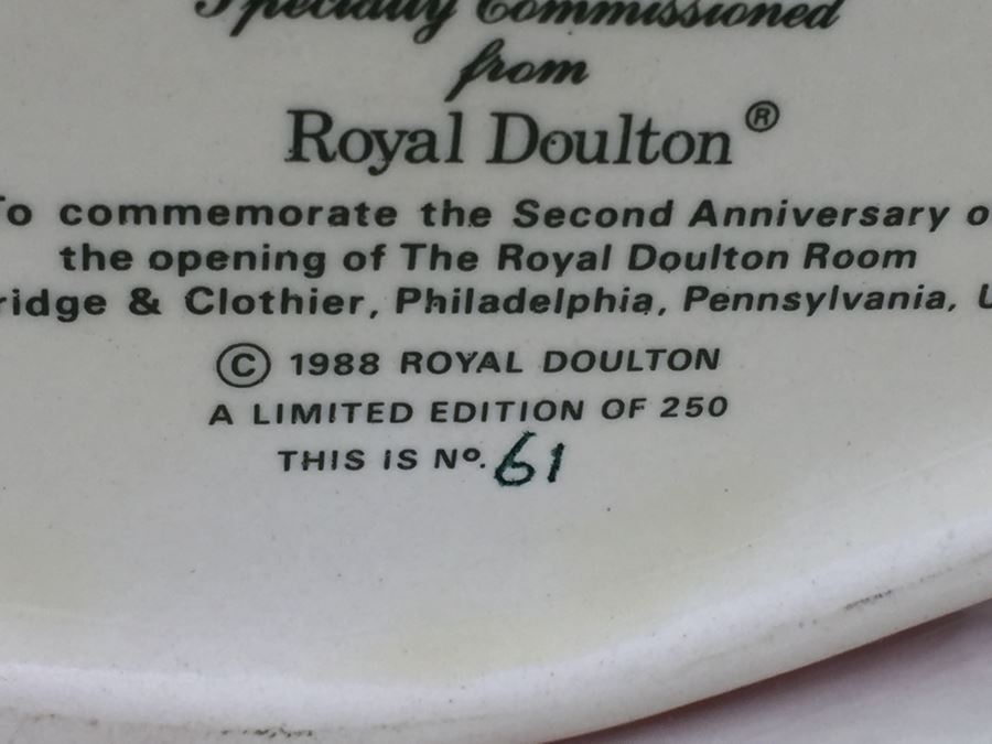 Royal Doulton Large 'Chelsea Pensioner' D6833 Character Pitcher 1988 Limited Edition 61 Of 250 [Photo 14]