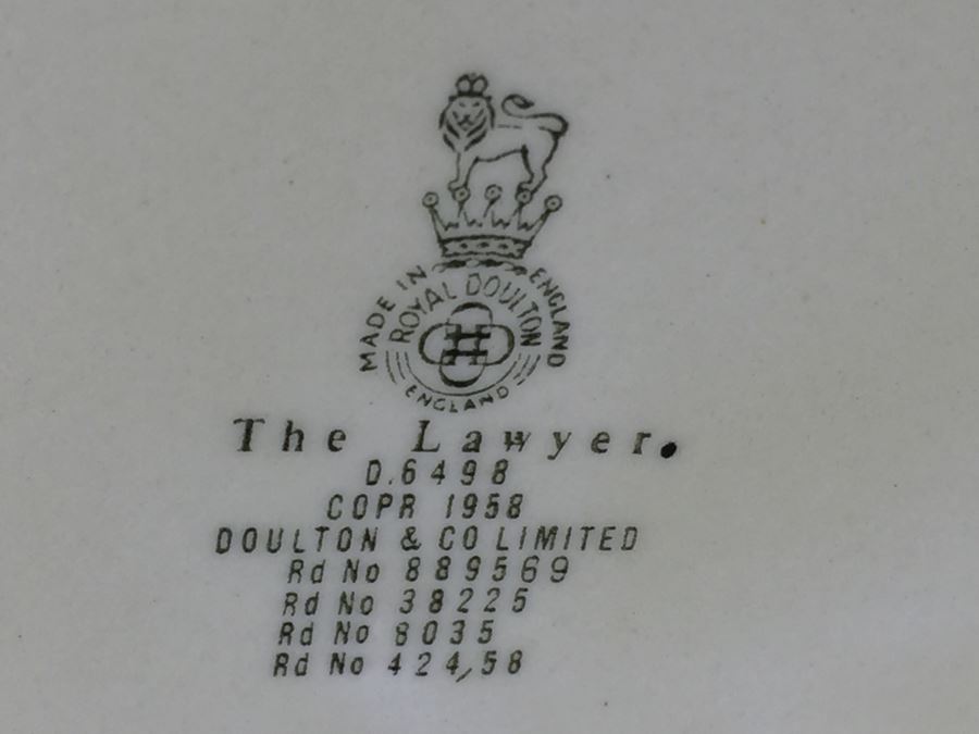 Royal Doulton Large 'The Lawyer' D6498 Character Jug 1958 [Photo 12]