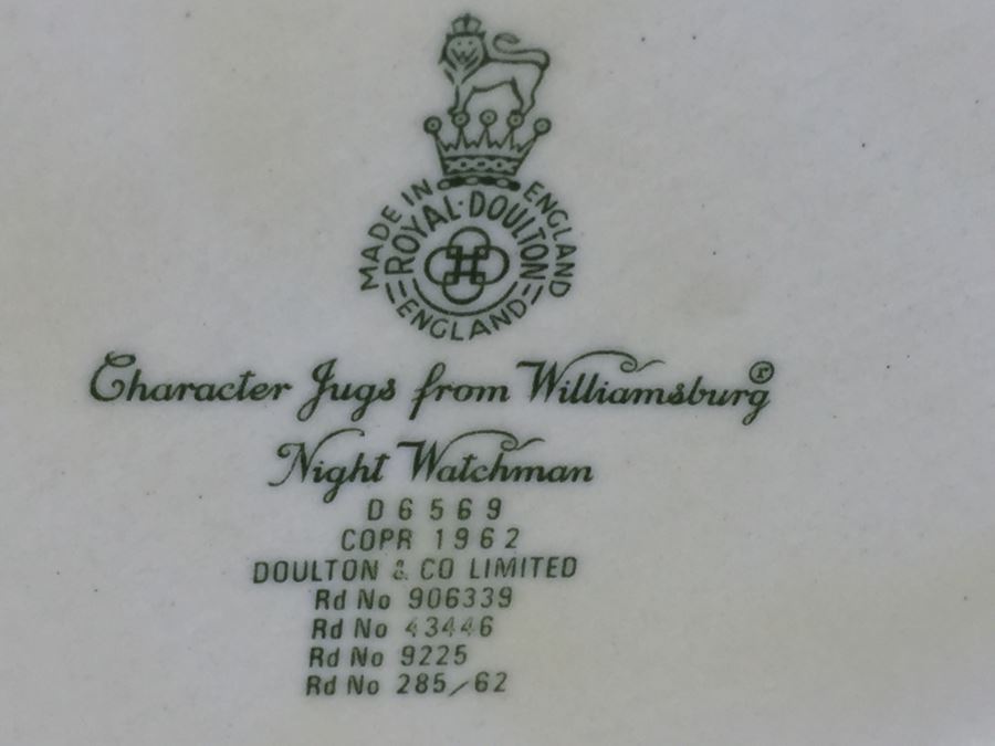 Royal Doulton Large 'Night Watchman' D6569 Character Jug 1962 [Photo 12]
