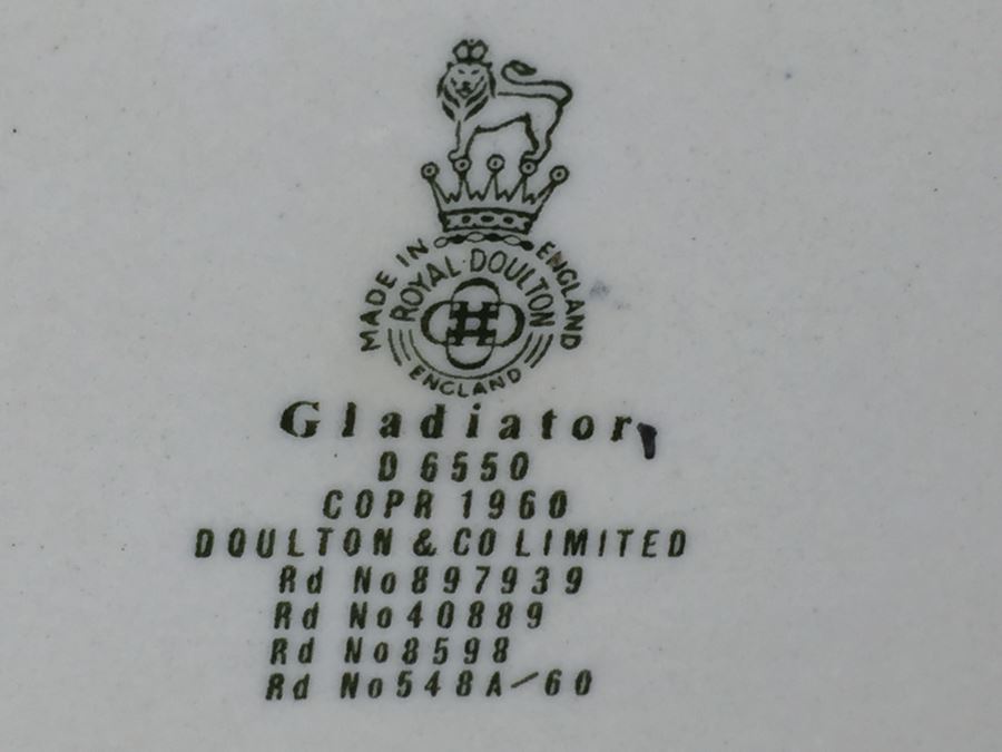 Royal Doulton Large 'Gladiator' D6550 Character Pitcher 1960 [Photo 12]