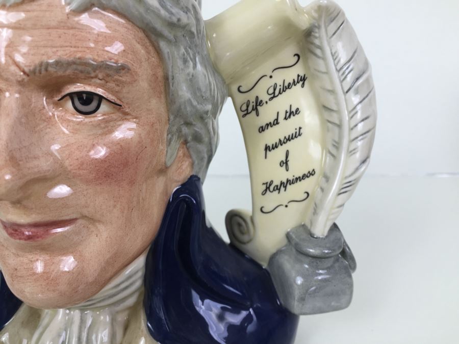 Royal Doulton Large 'Thomas Jefferson' D6943 Character Pitcher 1993 Limited Edition 449 Of 2,500 [Photo 11]