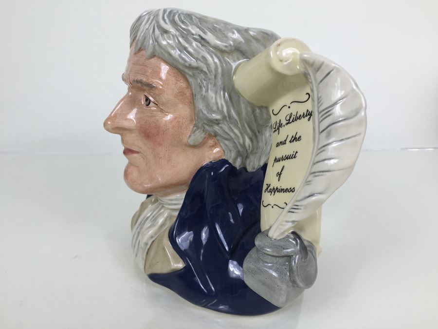 Royal Doulton Large 'Thomas Jefferson' D6943 Character Pitcher 1993 Limited Edition 449 Of 2,500 [Photo 4]