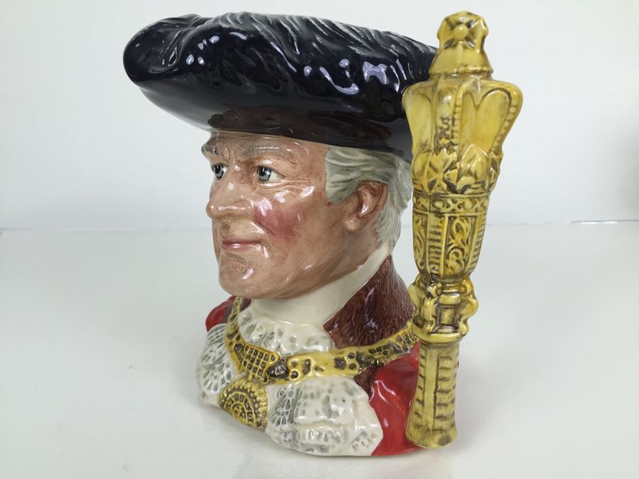 Royal Doulton Large 'The Lord Mayor of London' D6864 Character Pitcher 1990 [Photo 6]