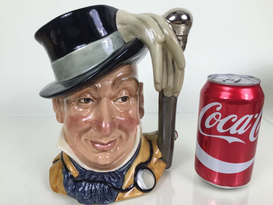 Royal Doulton Large 'Mr. Micawber' D7040 Character Jug 1996 Limited Edition 698 Of 2,500 Signed By Michael Doulton [Photo 4]