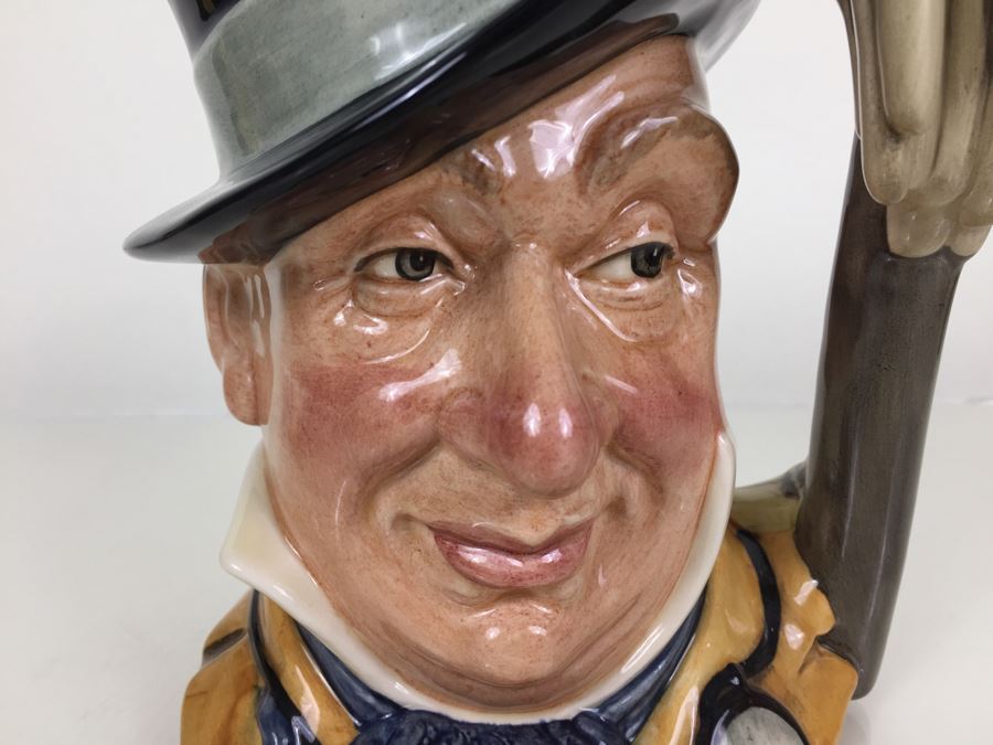 Royal Doulton Large 'Mr. Micawber' D7040 Character Jug 1996 Limited Edition 698 Of 2,500 Signed By Michael Doulton [Photo 2]
