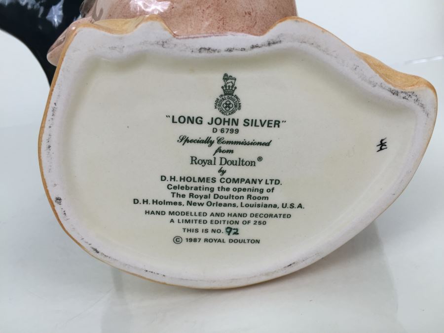Royal Doulton Large 'Long John Silver' D6799 Character Pitcher 1987 Limited Edition 92 Of 250 [Photo 11]