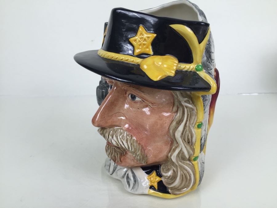 Royal Doulton Large The Antagonists' Collection The Battle Of Little Big Horn 1876 'George Armstrong Custer/Sitting Bull' D6712 Character Jug 1983 Limited Edition 1,521 Of 9,500 [Photo 10]