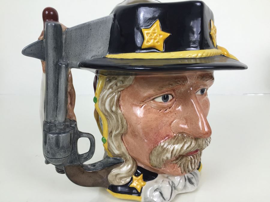 Royal Doulton Large The Antagonists' Collection The Battle Of Little Big Horn 1876 'George Armstrong Custer/Sitting Bull' D6712 Character Jug 1983 Limited Edition 1,521 Of 9,500 [Photo 2]