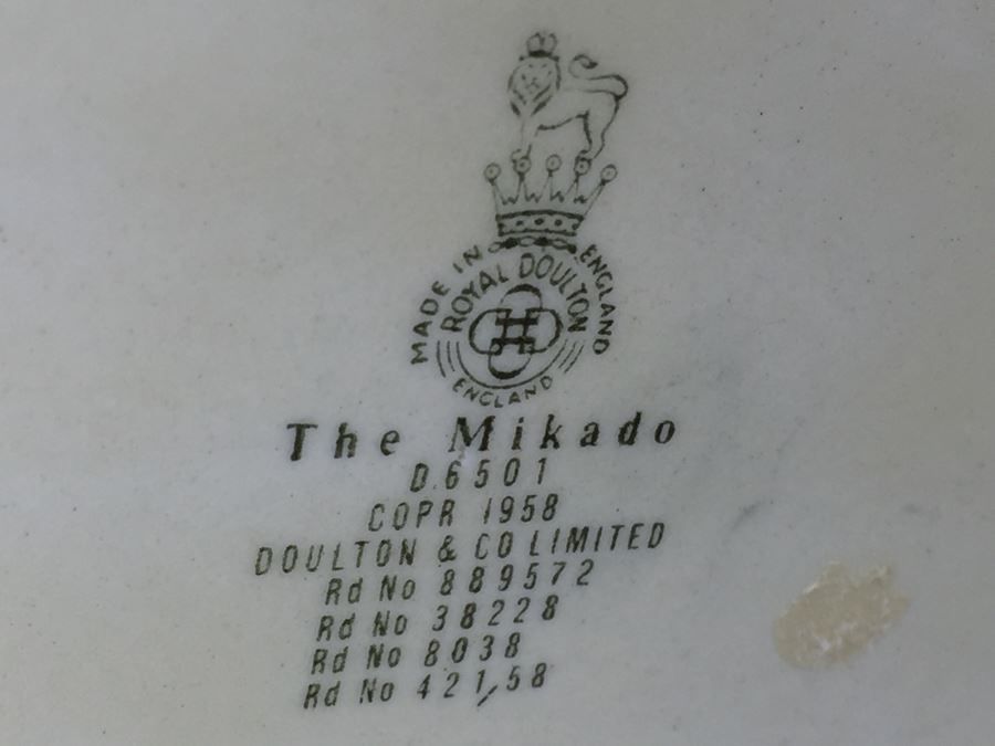 Royal Doulton Large 'The Mikado' D6501 Character Pitcher 1958 [Photo 3]