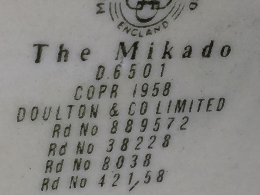 Royal Doulton Large 'The Mikado' D6501 Character Pitcher 1958 [Photo 12]