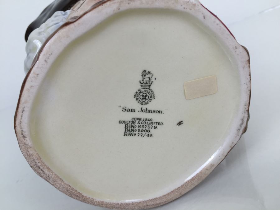 Royal Doulton Large 'Sam Johnson' RN857579 Character Pitcher 1949 [Photo 3]