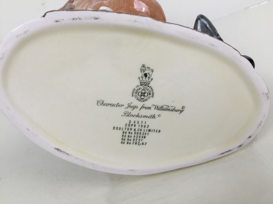 Royal Doulton Large 'Blacksmith' D6571 Character Pitcher 1962 [Photo 3]