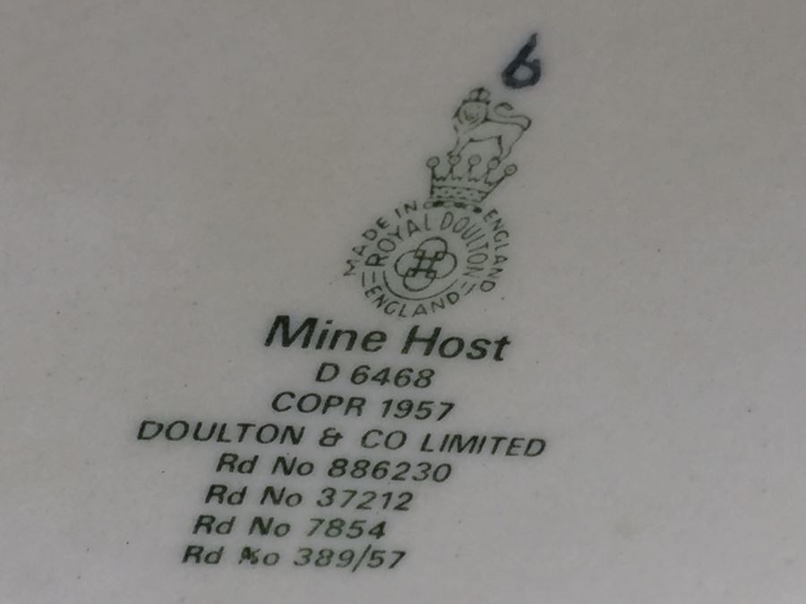 Royal Doulton Large 'Mine Host' D6468 Character Jug 1957 [Photo 11]