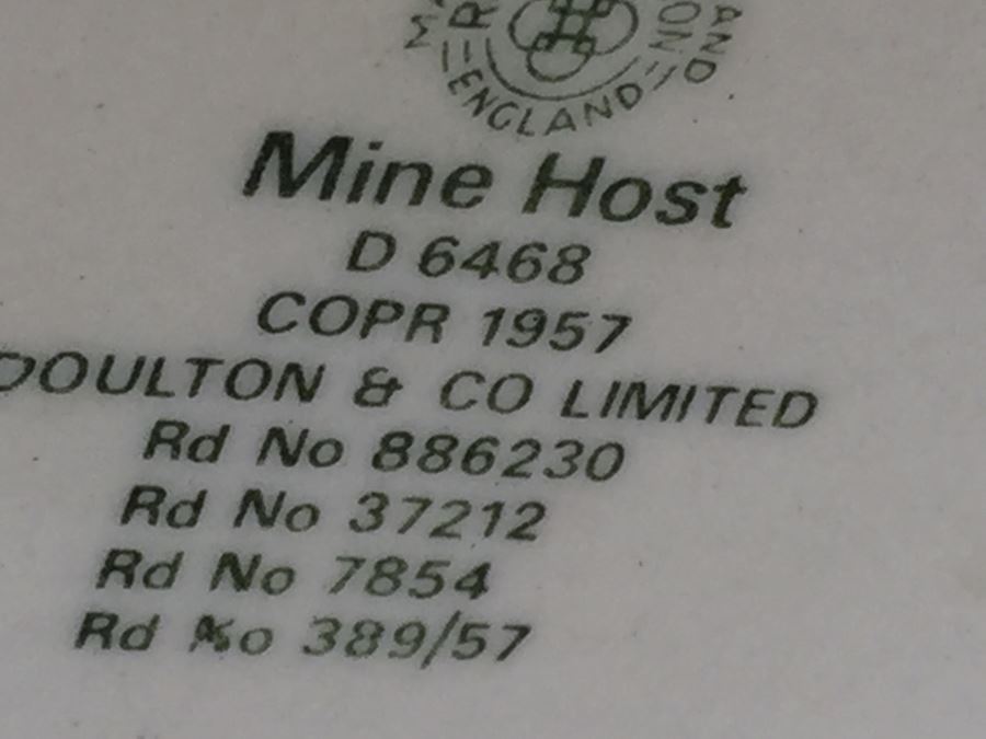 Royal Doulton Large 'Mine Host' D6468 Character Jug 1957 [Photo 12]