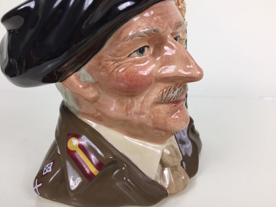 Royal Doulton Large 'Field Marshall Montgomery The El Alamein Edition' D6908 Character Pitcher 1991 Limited Edition 284 Of 2,500 Signed By Michael Doulton [Photo 12]