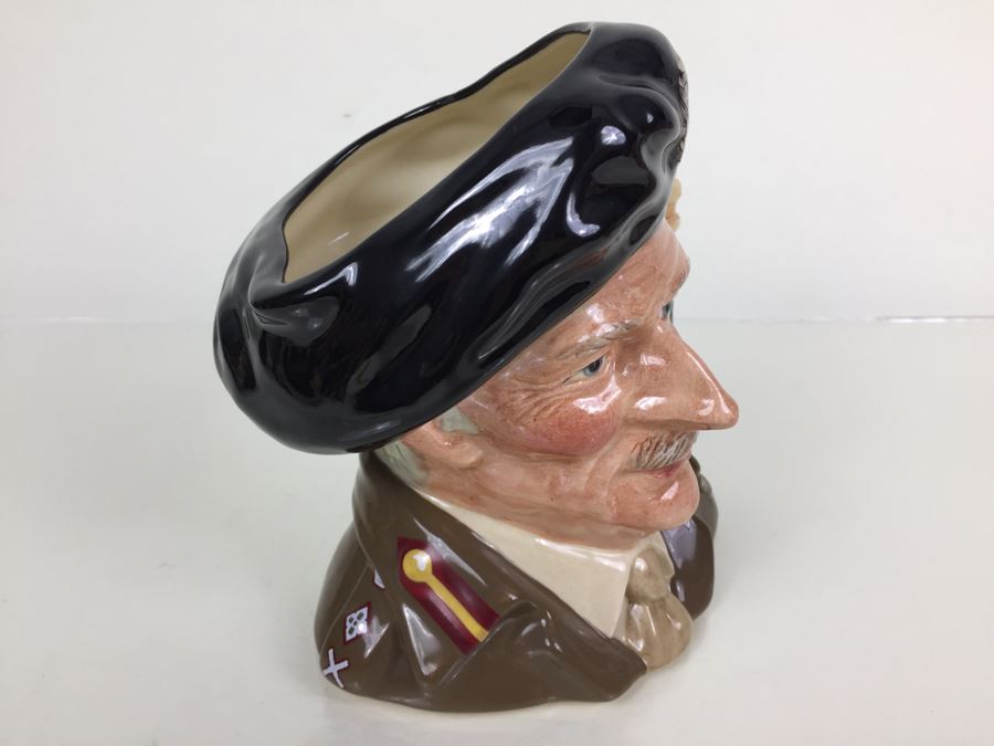 Royal Doulton Large 'Field Marshall Montgomery The El Alamein Edition' D6908 Character Pitcher 1991 Limited Edition 284 Of 2,500 Signed By Michael Doulton [Photo 11]
