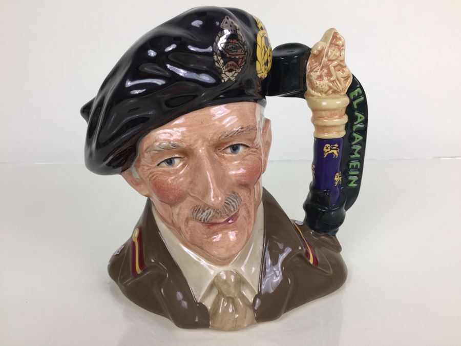 Royal Doulton Large 'Field Marshall Montgomery The El Alamein Edition' D6908 Character Pitcher 1991 Limited Edition 284 Of 2,500 Signed By Michael Doulton