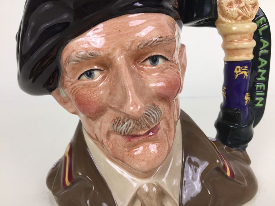 Royal Doulton Large 'Field Marshall Montgomery The El Alamein Edition' D6908 Character Pitcher 1991 Limited Edition 284 Of 2,500 Signed By Michael Doulton [Photo 2]