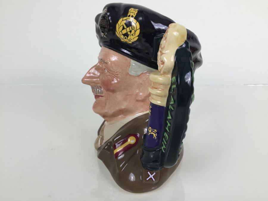 Royal Doulton Large 'Field Marshall Montgomery The El Alamein Edition' D6908 Character Pitcher 1991 Limited Edition 284 Of 2,500 Signed By Michael Doulton [Photo 8]