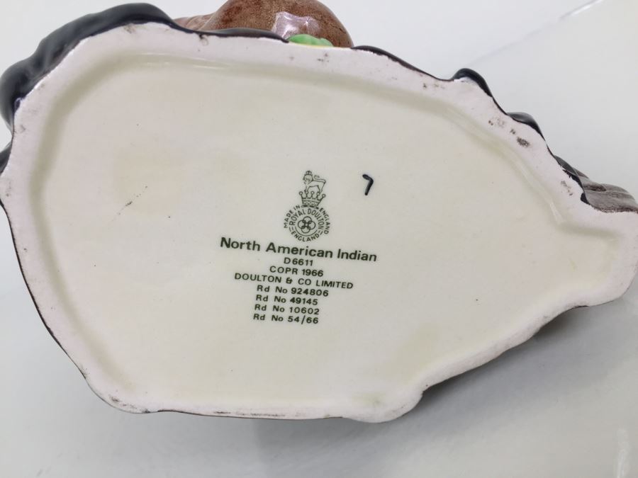 Royal Doulton Large 'North American Indian' D6611 Character Pitcher 1966 [Photo 3]