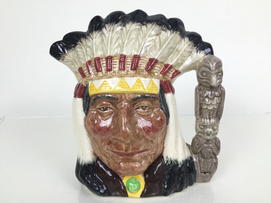 Royal Doulton Large 'North American Indian' D6611 Character Pitcher 1966