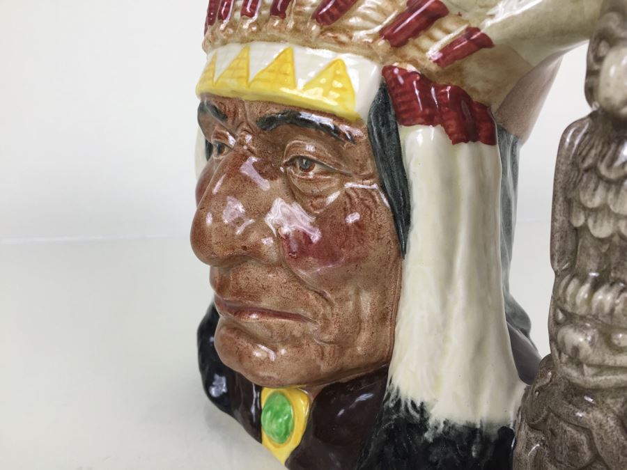 Royal Doulton Large 'North American Indian' D6611 Character Pitcher 1966 [Photo 6]
