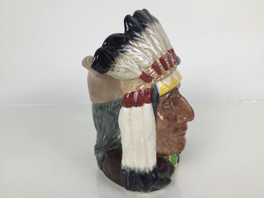 Royal Doulton Large 'North American Indian' D6611 Character Pitcher 1966 [Photo 9]