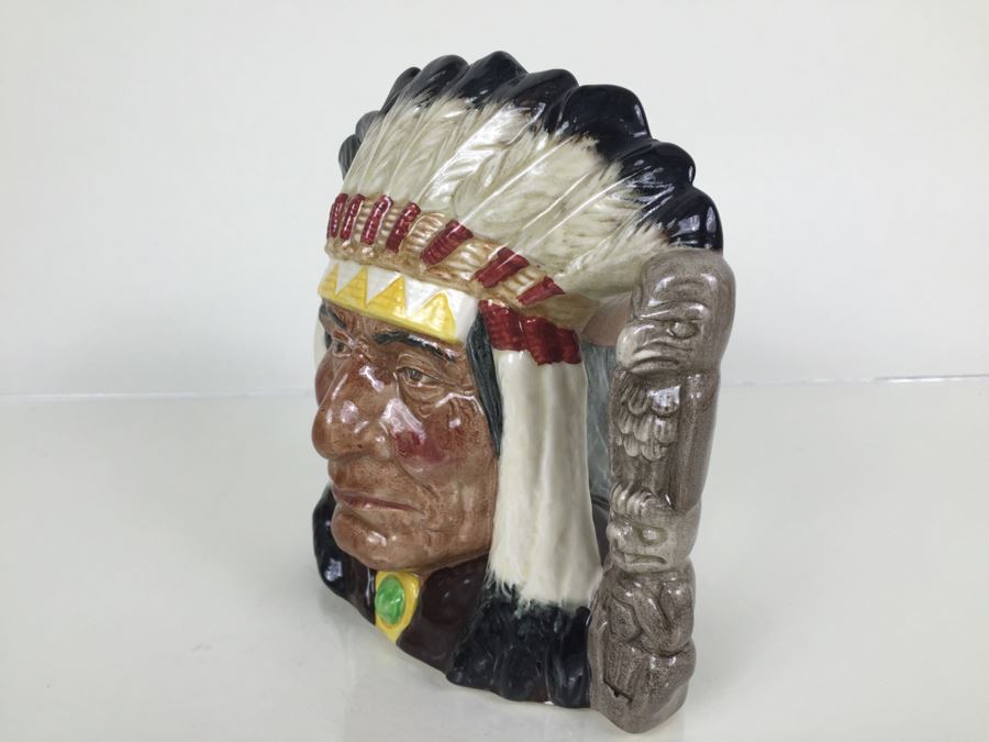 Royal Doulton Large 'North American Indian' D6611 Character Pitcher 1966 [Photo 5]