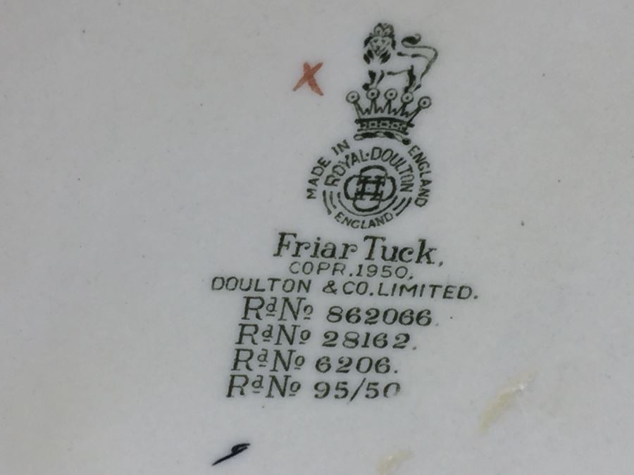 Royal Doulton Large 'Friar Tuck' RN862066 Character Jug 1950 [Photo 12]