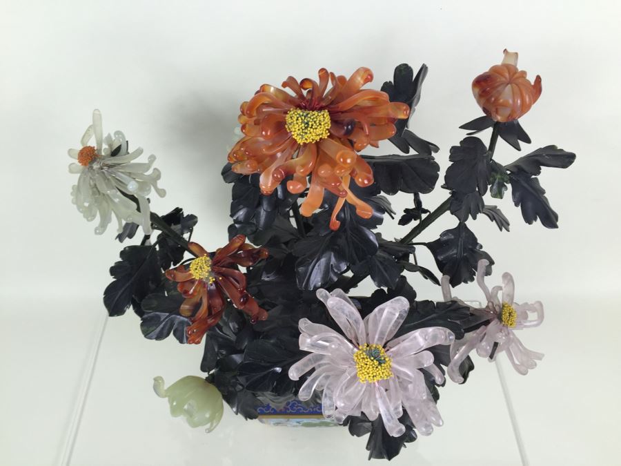 Large Jade Tree With Cloisonne Pot [Photo 11]